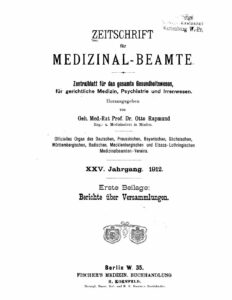 Zeitschrift für Medizinal-Beamte - 1912 - Erste Beilage