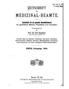 Zeitschrift für Medizinal-Beamte - 1914