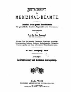 Zeitschrift für Medizinal-Beamte - 1915 - Beilage