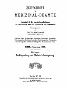 Zeitschrift für Medizinal-Beamte - 1916 - Beilage