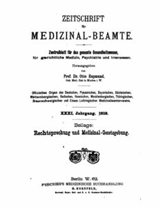 Zeitschrift für Medizinal-Beamte - 1918 - Beilage