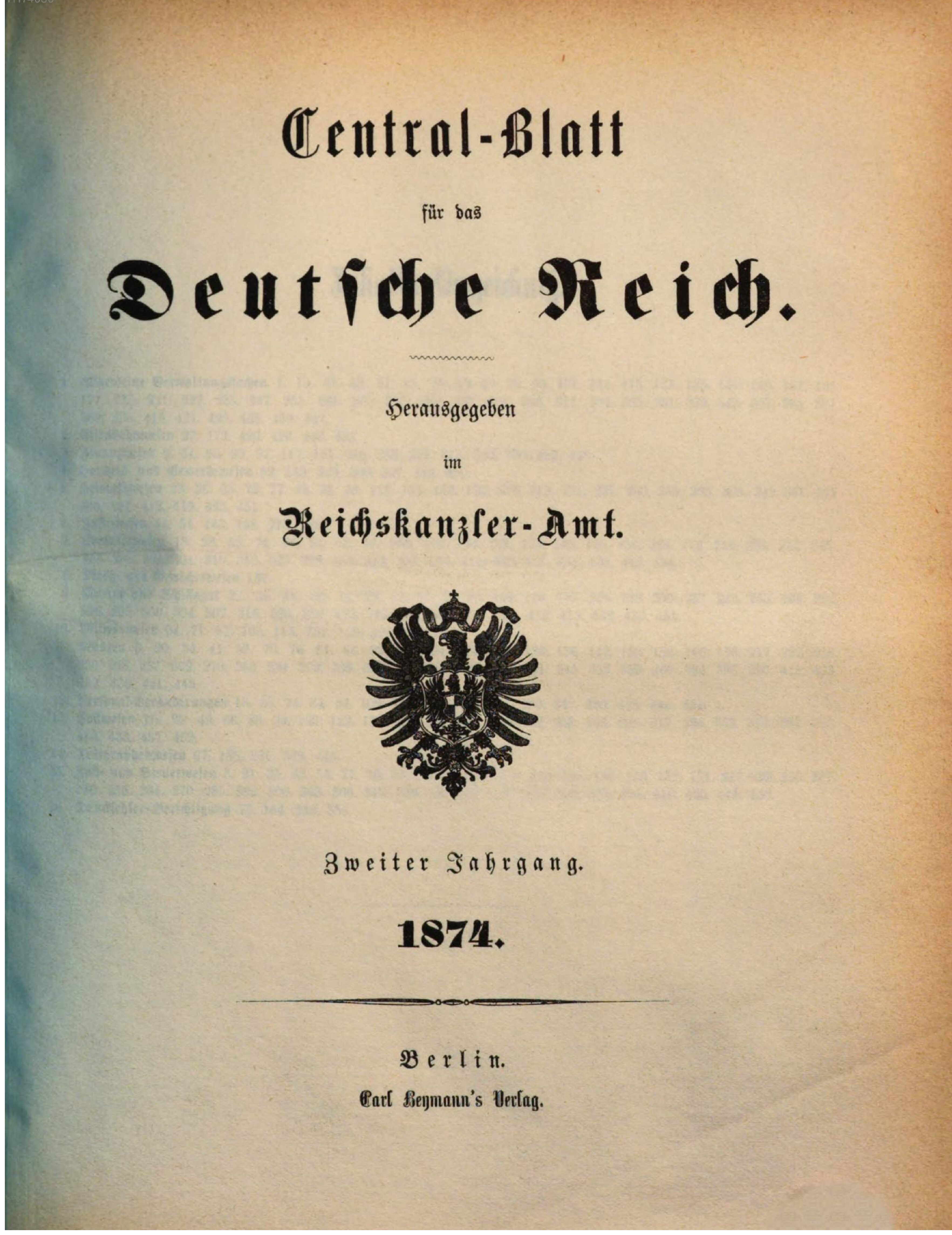 1874 - Zweiter Jahrgang