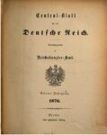 Central-Blatt für das Deutsche Reich – 1876 – Vierter Jahrgang