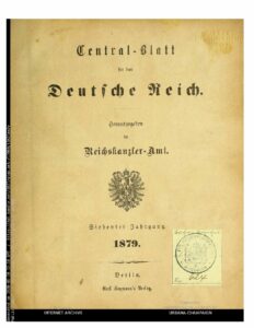 Central-Blatt für das Deutsche Reich – 1879 – Siebenter Jahrgang