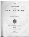 Zentralblatt für das Deutsche Reich – 1917 – Fünfundvierzigster Jahrgang