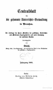 Zentralblatt für die gesamte Unterrichtsverwaltung in Preußen - 1861