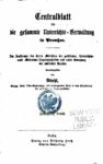 Zentralblatt für die gesamte Unterrichtsverwaltung in Preußen – 1863