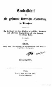 Zentralblatt für die gesamte Unterrichtsverwaltung in Preußen - 1864