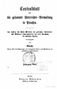 Zentralblatt für die gesamte Unterrichtsverwaltung in Preußen - 1869