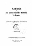 Zentralblatt für die gesamte Unterrichtsverwaltung in Preußen – 1874