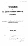 Zentralblatt für die gesamte Unterrichtsverwaltung in Preußen – 1881