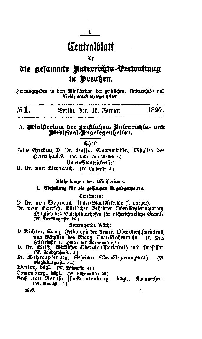 Zentralblatt für die gesamte Unterrichtsverwaltung in Preußen - 1897