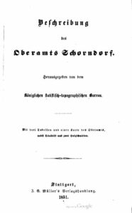 Beschreibung des Oberamts Schorndorf