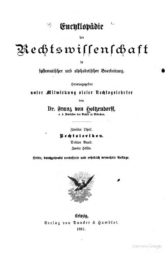 Zweiter Theil - Rechtslexicon - Dritter Band - Zweite Hälfte