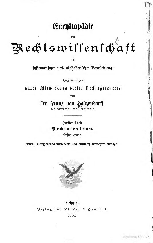 Zweiter Theil - Rechtslexicon - Erster Band