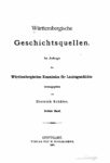 Württembergische Geschichtsquellen – Dritter Band – Urkundenbuch der Stadt Rottweil