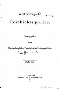 Württembergische Geschichtsquellen – Fünfter Band – Urkundenbuch der Stadt Heilbronn