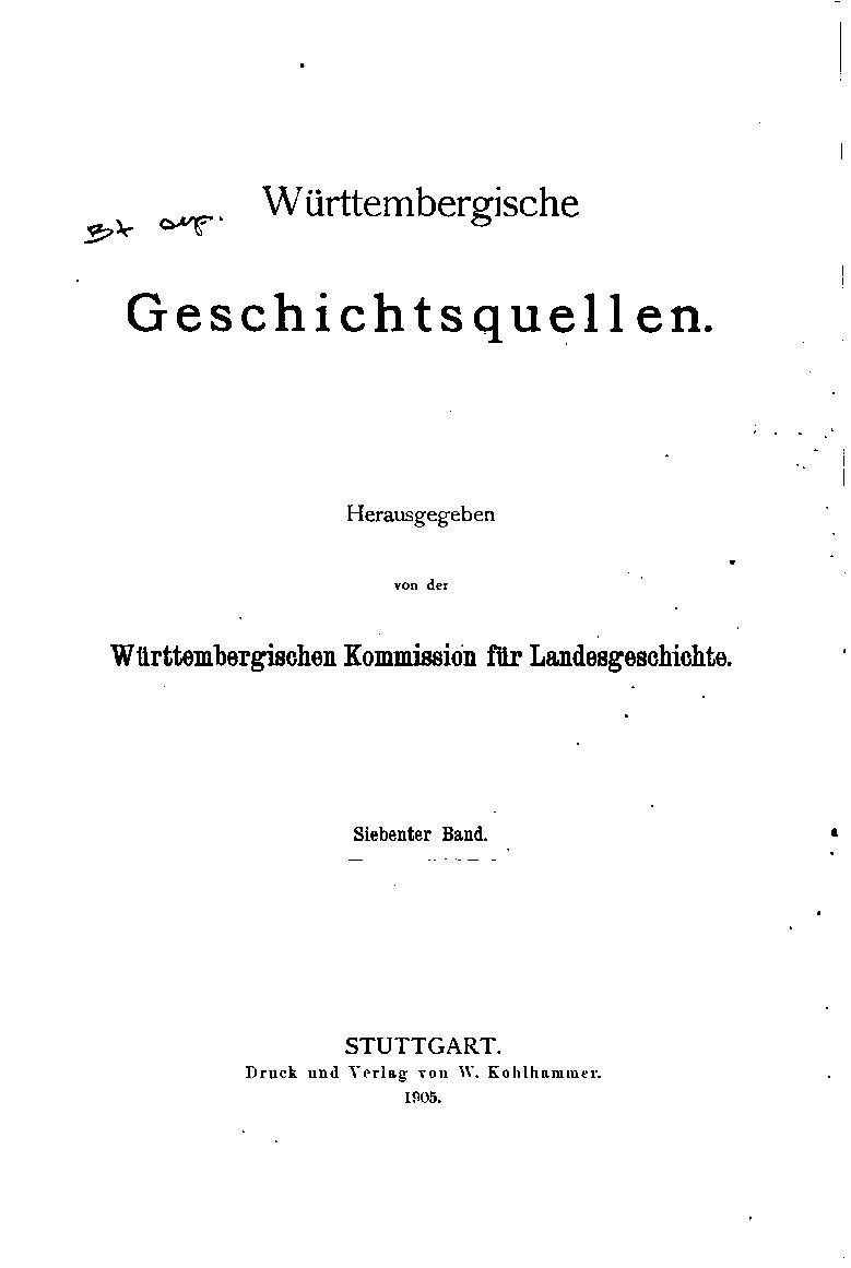 Siebenter Band - Urkundenbuch der Stadt Esslingen (II.)