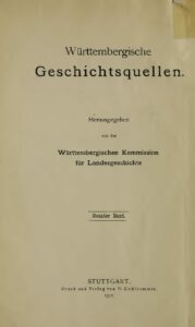 Württembergische Geschichtsquellen – Neunter Band – Urkundenbuch des Klosters Heiligkreuztal