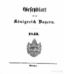 Gesetzblatt für das Königreich Bayern – 1843
