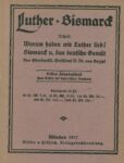 Luther und Bismarck – 1917