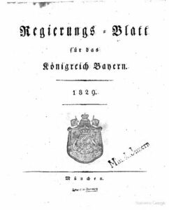 Regierungs-Blatt für das Königreich Bayern – 1829