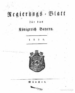 Regierungs-Blatt für das Königreich Bayern – 1831