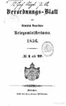Verordnungs – Blatt des Königlich Bayerischen Kriegsministeriums – 1856