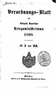 Verordnungs - Blatt des Königlich Bayerischen Kriegsministeriums - 1860