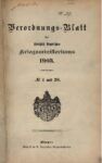 Verordnungs – Blatt des Königlich Bayerischen Kriegsministeriums – 1903