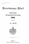 Verordnungs – Blatt des Königlich Bayerischen Kriegsministeriums – 1906