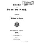 Central-Blatt für das Deutsche Reich – Einundzwanzigster Jahrgang – 1893