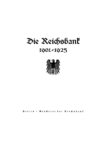 Die Reichsbank 1901-1925