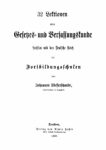 32 Lektionen über Gesetzes- und Verfassungskunde Sachsen und das Deutsche Reich