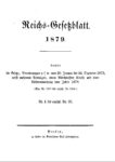 Reichs-Gesetzblatt – Jahrgang 1879