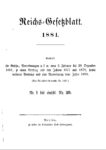 Reichs-Gesetzblatt – Jahrgang 1881