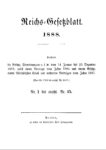 Reichs-Gesetzblatt – Jahrgang 1888
