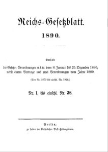 Reichs-Gesetzblatt – Jahrgang 1890