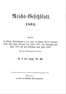 Reichs-Gesetzblatt – Jahrgang 1894