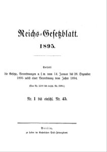 Reichs-Gesetzblatt – Jahrgang 1895