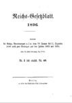 Reichs-Gesetzblatt – Jahrgang 1896