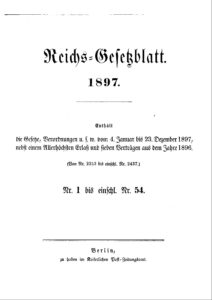 Reichs-Gesetzblatt – Jahrgang 1897