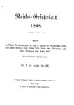 Reichs-Gesetzblatt – Jahrgang 1898