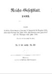 Reichs-Gesetzblatt – Jahrgang 1899