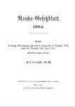 Reichs-Gesetzblatt – Jahrgang 1904