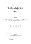 Reichs-Gesetzblatt – Jahrgang 1905