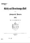 Gesetz- und Verordnungsblatt für das Königreich Bayern – Jahrgang 1905