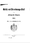Gesetz- und Verordnungsblatt für das Königreich Bayern – Jahrgang 1912