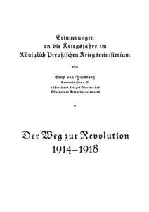Der Weg zur Revolution 1914-1918