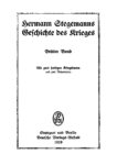 Hermann Stegemanns Geschichte des Krieges – Dritter Band